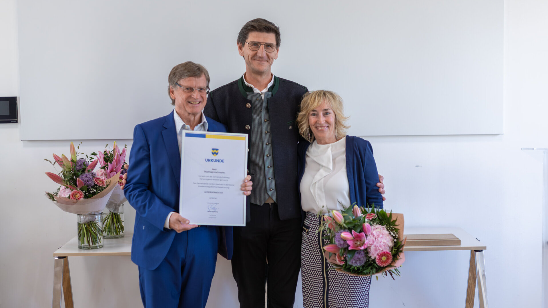 Ernennung von Thomas Hartmann zum Altbürgermeister 